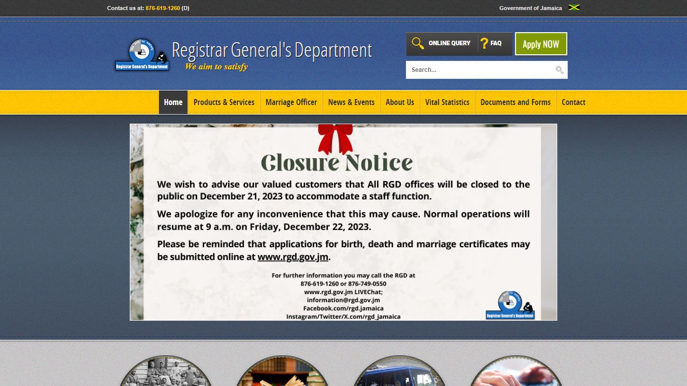 Registrar General's Department - Online Birth Search Application