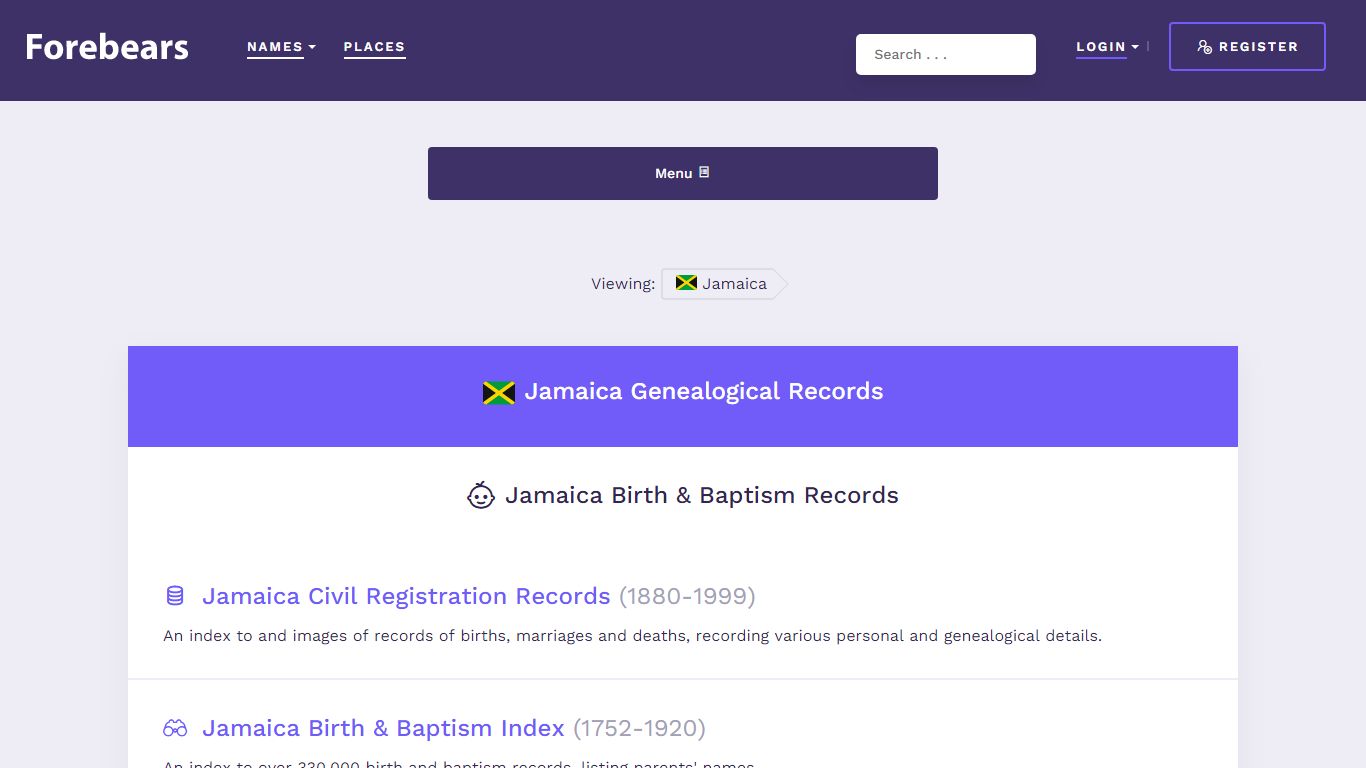 Jamaica Genealogy Resources & Vital Records - Forebears